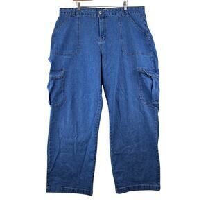 Wax Jean Collection Wide Leg Baggy Cargo Jeans Women's 20 Cotton Stretch Comfort